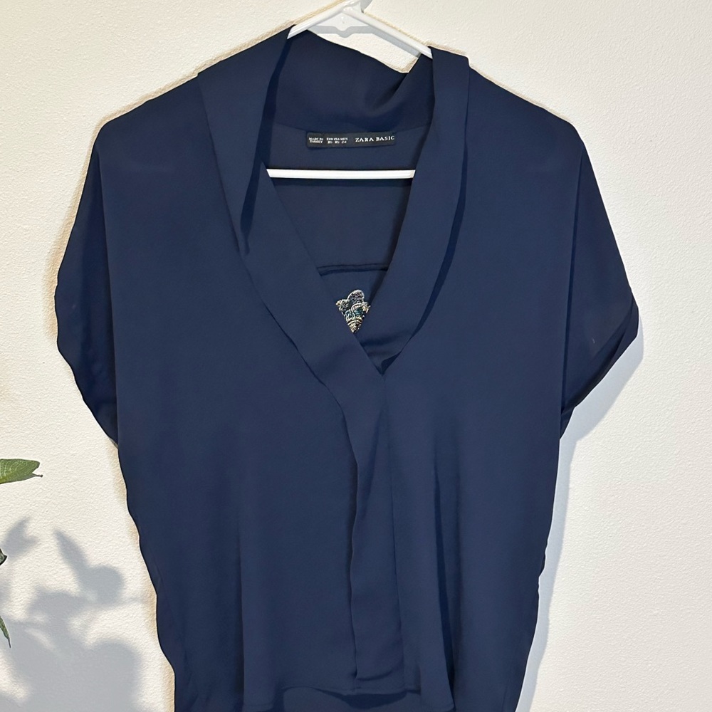 Zara Deep Blue Women's Blouse